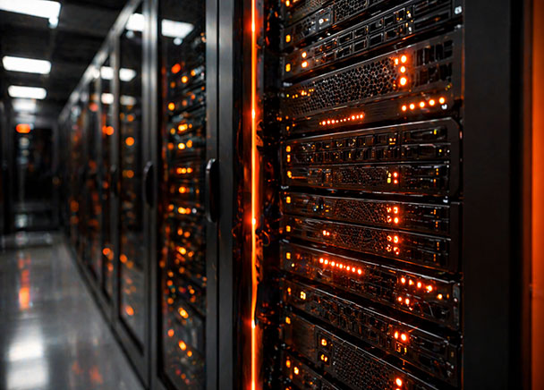 Website hosting server room image